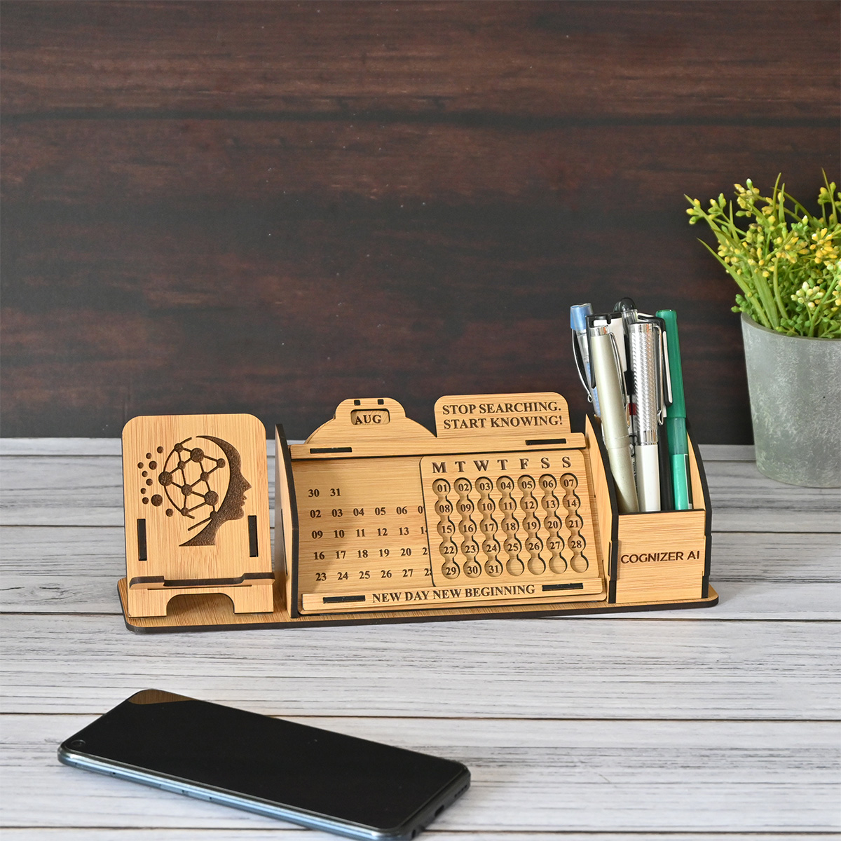 upload/images/Perpetual Calendar, Mobile and Pen Stand Desk Organizer-2.jpg